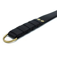 Kiotos Leather Paddle with D-Ring Black Gold