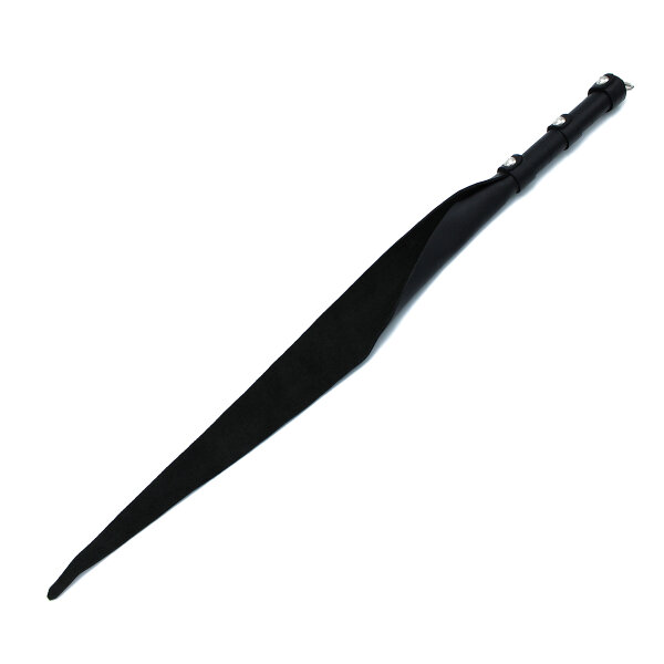 Kiotos Leather Whip with D-Ring Black