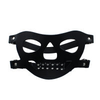 Kiotos Black Leather Face Muzzle the Bane