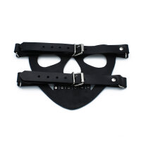 Kiotos Black Leather Face Muzzle the Bane