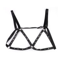 Kiotos Circular Nipple Clamps Bells & Leather Harness