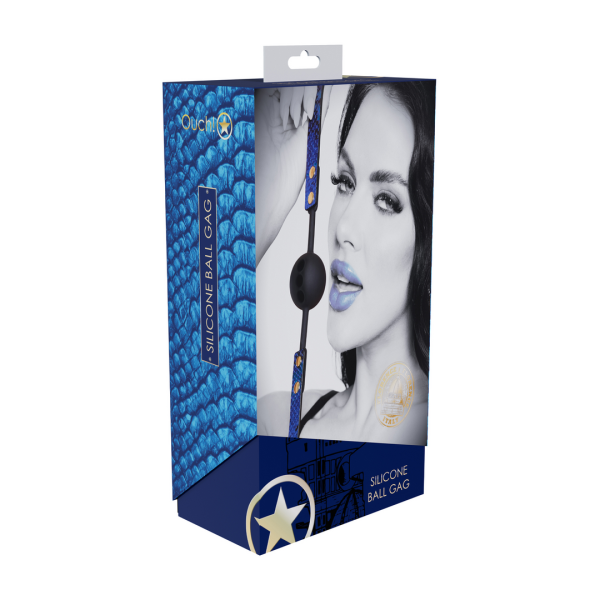 Florence Collection Silicone Ball Gag Blue