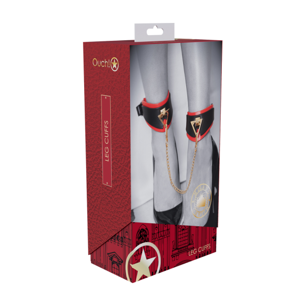 Milan Collection Leg Cuffs Black/Red