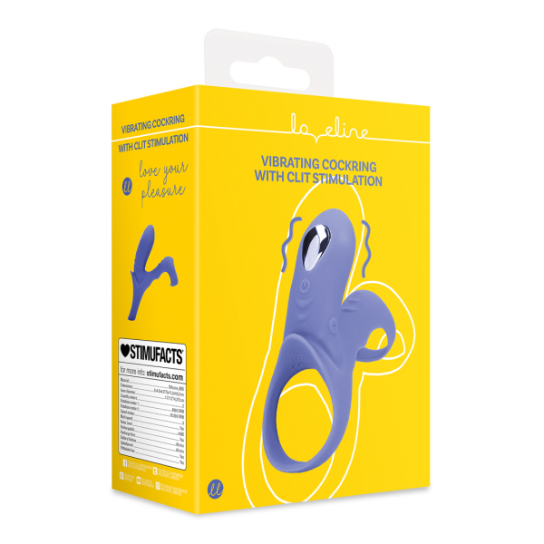 Loveline Vibrating Cockring with Clit Stimulation Tamiya Blue