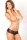 Rene Rofe Lingerie Crotchless Lace Bow Back Panty Black S/M - M/L
