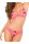 2Pc Lace Peekaboo Bra & Crotchless Thong Set Pink S/M - L/XL