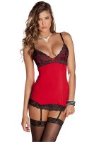 2Pc Hollywood Chemise & G-String Set Red S/M - M/L
