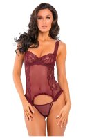 Grand Finale 2Pc Ruffle Set Red S/M - M/L