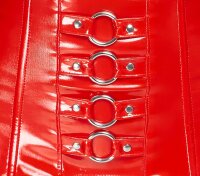 Black Level Vinyl Suspender Straps red M