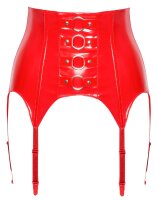 Black Level Vinyl Suspender Straps red M