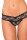 Rene Rofe Lingerie Crotchless Lace V-Thong Black S/M - M/L