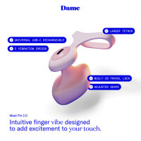 Dame Fin 2.0 Finger Vibrator Quartz