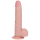 RealRock Vibrating Regular Straight Cock with Balls - 9 / 23 cm - Flesh
