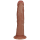 RealRock Vibrating and Rotating Regular Curved Cock - 8 / 20,5 cm - Tan