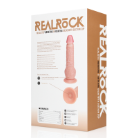 RealRock Vibrating and Rotating Straight Cock with Balls - 8 / 20,5 cm - Flesh