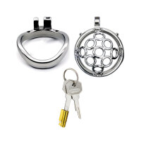 Kiotos Decorated Chastity Device with Belt Silver