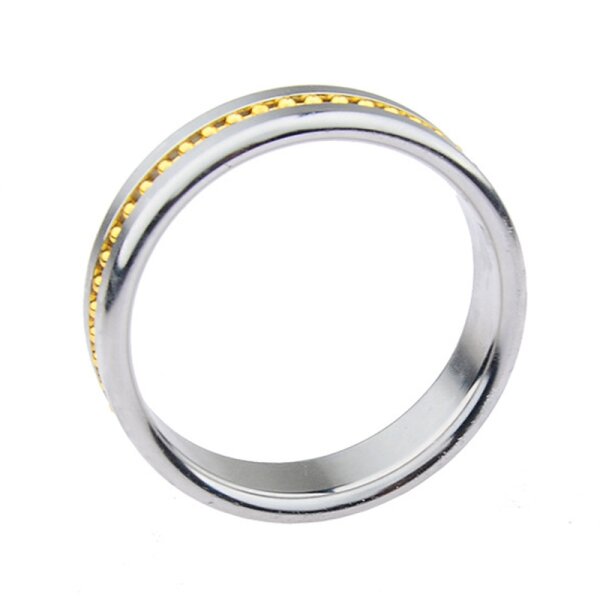 MenSteel Cockring Perly Ring Contour &Oslash; 50 mm Silver Gold
