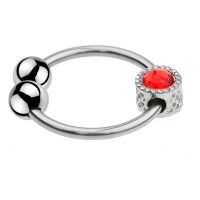 MenSteel Royring Bijou Red Tassel Ring &Oslash; 28 mm