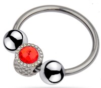 MenSteel Royring Bijou Red Tassel Ring &Oslash; 35 mm