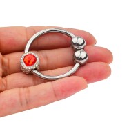 MenSteel Royring Bijou Red Tassel Ring &Oslash; 35 mm