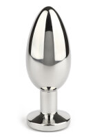 Mr. Steel Jewled Butt Plug Large Aqua 3,8 cm