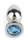 Mr. Steel Jewled Butt Plug Large Aqua 3,8 cm