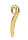 Mr. Steel Devils Tongue Dildo Gold