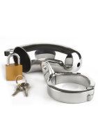 Mr. Steel The Brig Male Chastity Device Silver