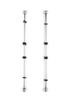 Mr. Steel Nipple Sticks with Ball 20 cm Silver
