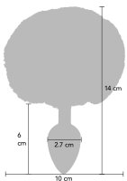 Toyjoy Happiness Enchanting Bunnytail Buttplug Purple 2,6 cm