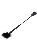 Hidden Desire Crop Whip & Feather Tickler PU Leather...