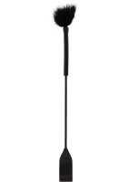 Hidden Desire Crop Whip & Feather Tickler PU Leather 57 cm
