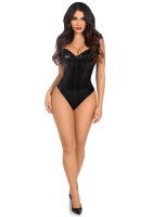 Leg Avenue Sequin Boned Crotch Bodysuit L