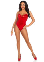 Leg Avenue Sequin Boned Crotch Bodysuit S