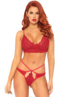 Leg Avenue Bh & String rot S/M - M/L