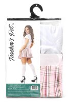Teacher Pet 2Pcs Pink Private Schoolgirl Costume Onesize - Queensize