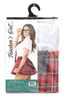 Teacher Pet Womans 4Pcs Private School Sweetheart Costume Onesize - Queensize