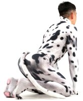 CosplayDogs Dalmatiner-Hund Cosplay-Suit schwarz-wei&szlig; S - XL