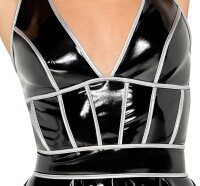 Lack Kleid mit silber S - XL