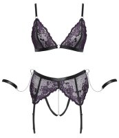Cottelli Collection BH Set Bondage Schwarz XL - 3XL