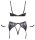 Cottelli Collection BH Set Bondage Schwarz XL - 3XL