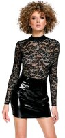 Black Level Lack Kleid mit Spitze S - XL