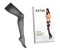 KOTEK Halterlose Str&uuml;mpfe Schwarz S/M - L/XL