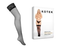 KOTEK Halterlose Str&uuml;mpfe schwarz XL/2XL - 3XL/4XL