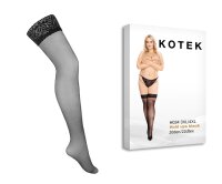 KOTEK Halterlose Str&uuml;mpfe schwarz XL/2XL - 3XL/4XL