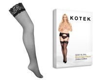 KOTEK Strapsstr&uuml;mpfe schwarz XL/2XL - 3XL/4XL