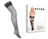 KOTEK Strapsstr&uuml;mpfe S019 schwarz XL/2XL - 3XL/4XL