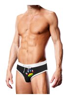 Prowler Badeslip schwarz mit bunten Prowler Tatzenlogo S - XL