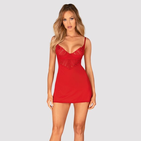 Obsessive Ingridia Kleid mit String rot XS/S - XL/XXL