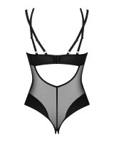 Obsessive Nesari Body mit Ouvert String schwarz XS/S - XL/XXL